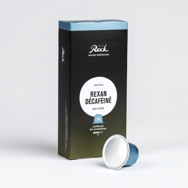 Café en capsule Nespresso - Rexan Deca - 100% Arabica - Boîte de 10