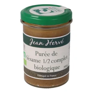 Purée de sésame bio 1/2 complet - 180g - pot en verre
